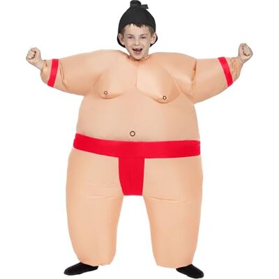 Spooktacular Creations Aufblasbares Kinderkostüm, Ganzkörper-Sumo-Wrestler-Kostüm, Sumo-Wrestling-Blow-Up-Kostüm für Kinder, Sumo-Halloween-Kostüm mit Hut für Halloween-Kostümpartys, Rot Spooktacular Creations Aufblasbares Kinderkostüm, Ganzkörper-Sumo-Wrestler-Kostüm, Sumo-Wrestling-Blow-Up-Kostüm für Kinder, Sumo-Halloween-Kostüm mit Hut für Halloween-Kostümpartys, Rot