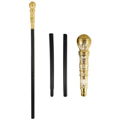 Henbrandt Black & Gold Top Pimp Cane Stick 81cm 3 Piece Fancy Dress Accessory for Adults, Children, Boys, Girls Gangster Costume Prop & Walking Stick Henbrandt Black & Gold Top Pimp Cane Stick 81cm 3 Piece Fancy Dress Accessory for Adults, Children, Boys, Girls Gangster Costume Prop & Walking Stick
