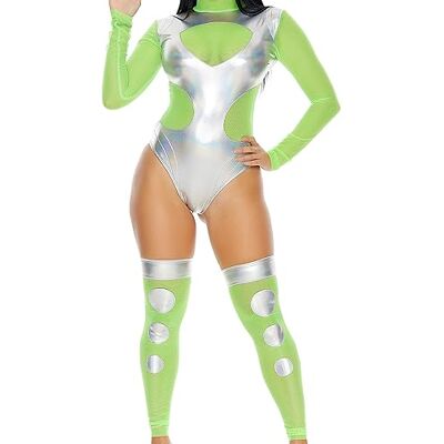 Forplay 3-teiliges sexy Alien-Kostüm., neon green, X-Small/Small Forplay 3-teiliges sexy Alien-Kostüm., neon green, X-Small/Small