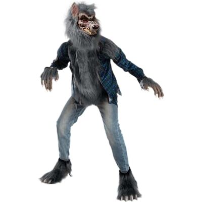 Spooktacular Creations Halloween-Werwolfkostüm für Kinder, grauhaarige Wolfskostüme mit Maske für Kinder, Jungen, Mädchen, Halloween-Ankleideparty, Rollenspiele, Cosplay-Party – L (10–12 Jahre) Spooktacular Creations Halloween-Werwolfkostüm für Kinder, grauhaarige Wolfskostüme mit Maske für Kinder, Jungen, Mädchen, Halloween-Ankleideparty, Rollenspiele, Cosplay-Party – L (10–12 Jahre)