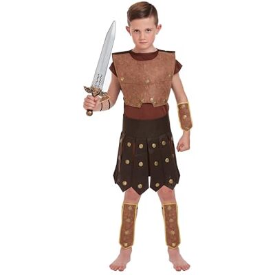 Henbrandt Kinder Deluxe Römische Soldat Kostüm Gladiator Zenturio Antike ROM Schule Geschichte Tag Halloween Kostüm für Jungen Römische Outfit für Kinder Henbrandt Kinder Deluxe Römische Soldat Kostüm Gladiator Zenturio Antike ROM Schule Geschichte Tag Halloween Kostüm für Jungen Römische Outfit für Kinder