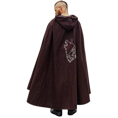 Leonardo Carbone ® Unisex Wikinger Umhang Alpha mit Geri & Freki Mittelalter Kleidung Damen & Herren, Cape Männer, Hobbit Kostüm, LARP-Kleidung, Wikinger, Cosplay Herren, Halloween, Karneval Leonardo Carbone ® Unisex Wikinger Umhang Alpha mit Geri & Freki Mittelalter Kleidung Damen & Herren, Cape Männer, Hobbit Kostüm, LARP-Kleidung, Wikinger, Cosplay Herren, Halloween, Karneval