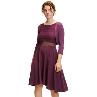 Vera Mont Damen 2544/4518 Blazer, Shiny Bordeaux, 38 Vera Mont Damen 2544/4518 Blazer, Shiny Bordeaux, 38