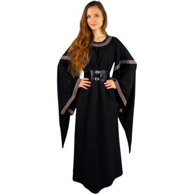 Leonardo Carbone ® Damen Kleid Trompetenärmelkleid Ida Bordüre Akzent Mittelalterlicher Stil Karneval, Halloween, Cosplay, LARP, Kostüm, Gewandung 100% Baumwolle Leonardo Carbone ® Damen Kleid Trompetenärmelkleid Ida Bordüre Akzent Mittelalterlicher Stil Karneval, Halloween, Cosplay, LARP, Kostüm, Gewandung 100% Baumwolle