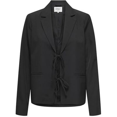 ONLY Damen Onlmarine Life L/S Bow Blazer TLR, Black, 38 ONLY Damen Onlmarine Life L/S Bow Blazer TLR, Black, 38