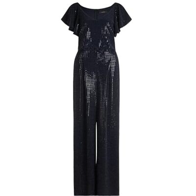 Vera Mont Damen Hosenanzug im Glitzer-Look 36, Dunkelblau/Grau Vera Mont Damen Hosenanzug im Glitzer-Look 36, Dunkelblau/Grau