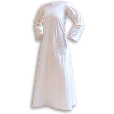 MYTHOLON Marita Unterkleid Langarm, Mittelalter Gewandung leichte Baumwolle, LARP Verkleidung Damen Natur M MYTHOLON Marita Unterkleid Langarm, Mittelalter Gewandung leichte Baumwolle, LARP Verkleidung Damen Natur M