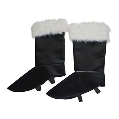 Funny Fashion Stiefelstulpen mit Fell zum Weihnachtsmann Kostüm Schwarz Weiß Toll zum Nikolaus, Weihnachten oder Heiligabend Kostüm Funny Fashion Stiefelstulpen mit Fell zum Weihnachtsmann Kostüm Schwarz Weiß Toll zum Nikolaus, Weihnachten oder Heiligabend Kostüm