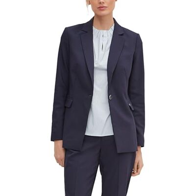 Comma Damen Langarm Blazer, 5976 Navy, 40 Comma Damen Langarm Blazer, 5976 Navy, 40