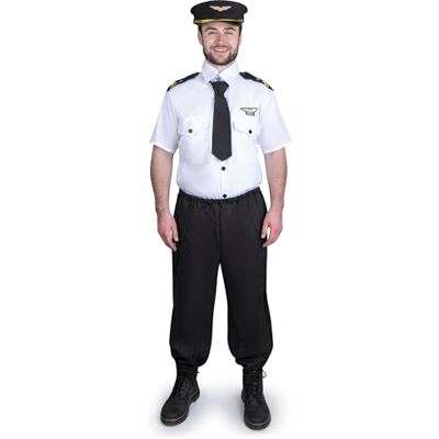 Dress Up America Deluxe-Pilotenkostüm für Erwachsene für Rollenspiele – Kostüm für Halloween-Partys – Cosplay-Outfit für Erwachsene Dress Up America Deluxe-Pilotenkostüm für Erwachsene für Rollenspiele – Kostüm für Halloween-Partys – Cosplay-Outfit für Erwachsene