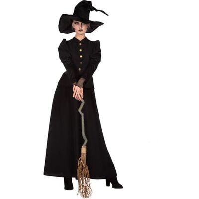 PARTY DISCOUNT NEU Damen-Kostüm klassisches schwarzes Hexenkleid Verschiedene Größen PARTY DISCOUNT NEU Damen-Kostüm klassisches schwarzes Hexenkleid Verschiedene Größen