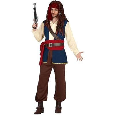 Guirca Piratenkostüm für Erwachsene - Hemd Weste Gürtel Hose Guirca Piratenkostüm für Erwachsene - Hemd Weste Gürtel Hose
