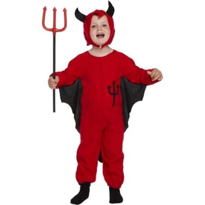 Henbrandt FASCHINGSKOSTÜM KLEINKIND DEVIL, 3 JAHRE Alter 3 Jahre, roter Overall, angenähte Flügel, Kapuze mit Hörnern, Heugabel nicht im Lieferumfang enthalten Henbrandt FASCHINGSKOSTÜM KLEINKIND DEVIL, 3 JAHRE Alter 3 Jahre, roter Overall, angenähte Flügel, Kapuze mit Hörnern, Heugabel nicht im Lieferumfang enthalten