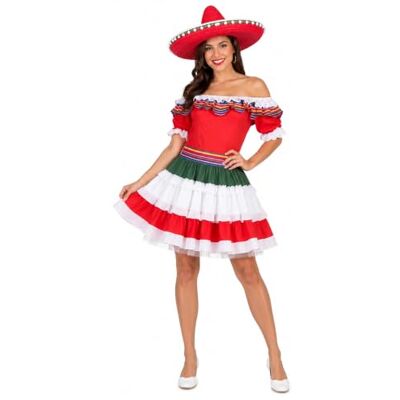 Funny Fashion Mexikanerin Kostüm Senorita Bonita für Damen Kleid Mexikanischer Stil Mottoparty Karneval Fasching Länderfasching Langes Kleid Woman Dress Fastnacht Funny Fashion Mexikanerin Kostüm Senorita Bonita für Damen Kleid Mexikanischer Stil Mottoparty Karneval Fasching Länderfasching Langes Kleid Woman Dress Fastnacht