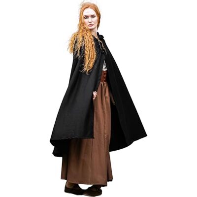 Leonardo Carbone ® Mittelalter Umhang Marie Mit Langen Knöpfen Mittelalter Kleidung, Cape Damen, Hobbit Kostüm, LARP-Kleidung, Wikinger, Cosplay, Halloween, Karneval Leonardo Carbone ® Mittelalter Umhang Marie Mit Langen Knöpfen Mittelalter Kleidung, Cape Damen, Hobbit Kostüm, LARP-Kleidung, Wikinger, Cosplay, Halloween, Karneval