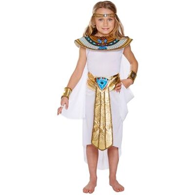 Henbrandt Kinder-Kostüm, ägyptisches Mädchen Größe S (4–6), inklusive Kleid und Umhang, goldenem Gürtel und Kragen, Kopfbedeckung und Armbändern Henbrandt Kinder-Kostüm, ägyptisches Mädchen Größe S (4–6), inklusive Kleid und Umhang, goldenem Gürtel und Kragen, Kopfbedeckung und Armbändern