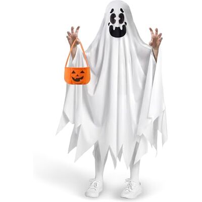 Spooktacular Creations Geist Geister umhang Kinder kostüm für Halloween Süßes oder Saures. Spooktacular Creations Geist Geister umhang Kinder kostüm für Halloween Süßes oder Saures.