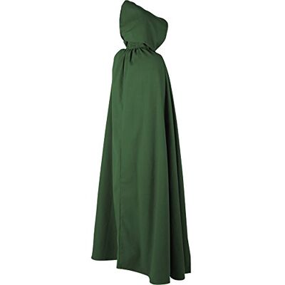 MYTHOLON Aaron Umhang mit Kapuze, Kostüm aus Canvas Baumwolle, Mittelalter LARP, Verkleidung Damen Herren, Grün MYTHOLON Aaron Umhang mit Kapuze, Kostüm aus Canvas Baumwolle, Mittelalter LARP, Verkleidung Damen Herren, Grün