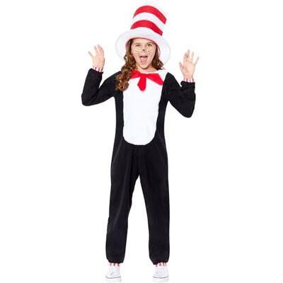 amscan Dr Seuss The Cat in the Hat Jumpsuit Costume, Kids amscan Dr Seuss The Cat in the Hat Jumpsuit Costume, Kids