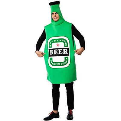 EraSpooky Unisex Bierflasche Kostüm Faschingskostüme Einteiler Halloween Party Karneval Fastnacht Kleid für Erwachsene Herren Damen EraSpooky Unisex Bierflasche Kostüm Faschingskostüme Einteiler Halloween Party Karneval Fastnacht Kleid für Erwachsene Herren Damen