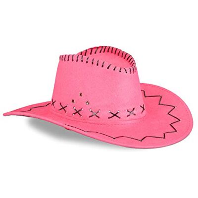 Relaxdays , pink Cowboyhut Fasching, Westernhut, für Erwachsene, im Westernstyle, Karneval, mit Kopfband, Faschingshut, 10024992_52, Rosa Relaxdays , pink Cowboyhut Fasching, Westernhut, für Erwachsene, im Westernstyle, Karneval, mit Kopfband, Faschingshut, 10024992_52, Rosa