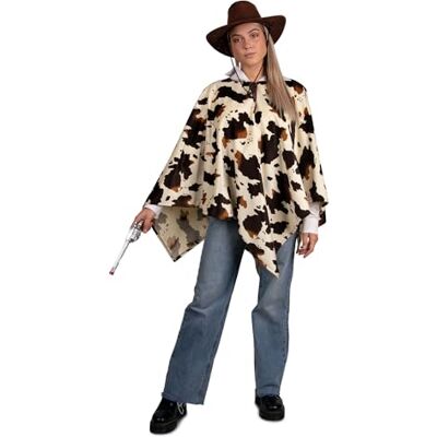 PARTY DISCOUNT NEU Kostüm Cowboy-Poncho in Kuh-Optik, Einheitsgröße PARTY DISCOUNT NEU Kostüm Cowboy-Poncho in Kuh-Optik, Einheitsgröße