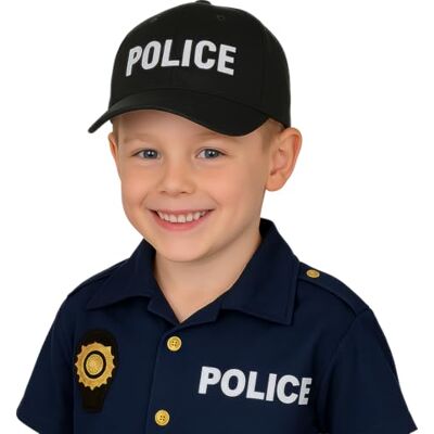 FIESTAS GUIRCA Polizeimütze (Einheitsgröße) Kostümzubehör für Polizeikostüme, Halloween und Karneval Ideal für Cosplay Unisex für Erwachsene Schwarz, Polizei FIESTAS GUIRCA Polizeimütze (Einheitsgröße) Kostümzubehör für Polizeikostüme, Halloween und Karneval Ideal für Cosplay Unisex für Erwachsene Schwarz, Polizei