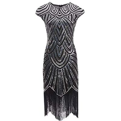 shoperama 20er Jahre Charleston Kleid Pailletten Fransen Flapper Gatsby 20's Fransenkleid Damen-Kostüm shoperama 20er Jahre Charleston Kleid Pailletten Fransen Flapper Gatsby 20's Fransenkleid Damen-Kostüm