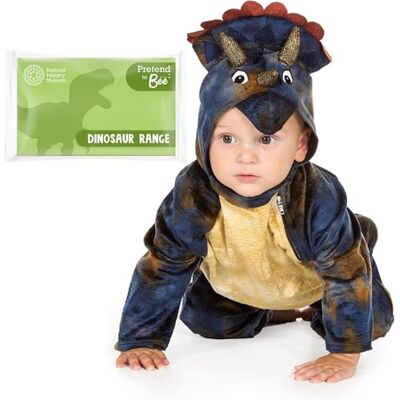 Pretend to Bee Baby-Triceratops-Dinosaurier-Kostüm für Kinder/Kleinkinder, offizielles Naturkundemuseum, Einteiler, 12–18 Monate, Blau Mehrfarbig Pretend to Bee Baby-Triceratops-Dinosaurier-Kostüm für Kinder/Kleinkinder, offizielles Naturkundemuseum, Einteiler, 12–18 Monate, Blau Mehrfarbig