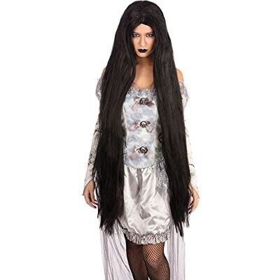 Bristol Novelty Perücke, für Herren, schwarz, 101,6 cm lang Für Damen, Zubehör, Einheitsgröße Halloween Bristol Novelty Perücke, für Herren, schwarz, 101,6 cm lang Für Damen, Zubehör, Einheitsgröße Halloween
