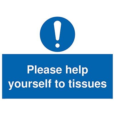 Viking Schild „Please help yourself to tissues“, Aluminiumverbundstoff, 3 mm Viking Schild „Please help yourself to tissues“, Aluminiumverbundstoff, 3 mm