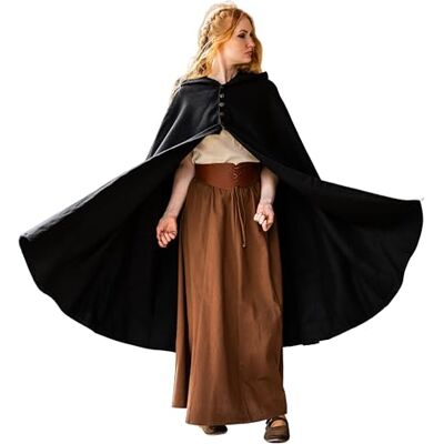 Leonardo Carbone ® Mittelalter Umhang Heidi Kleidung Damen, Cape, Hobbit Kostüm, LARP-Kleidung, Wikinger, Cosplay, Halloween, Karneval Leonardo Carbone ® Mittelalter Umhang Heidi Kleidung Damen, Cape, Hobbit Kostüm, LARP-Kleidung, Wikinger, Cosplay, Halloween, Karneval