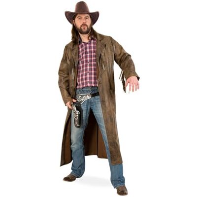 FRIES Cowboy Mantel lang braun Kostüm Herren Fasching Karneval Cowboykostüm FRIES Cowboy Mantel lang braun Kostüm Herren Fasching Karneval Cowboykostüm