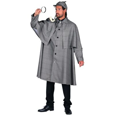 PARTY DISCOUNT NEU Herren-Kostüm Sherlock Holmes, Detektiv-Mantel, Gr. L PARTY DISCOUNT NEU Herren-Kostüm Sherlock Holmes, Detektiv-Mantel, Gr. L