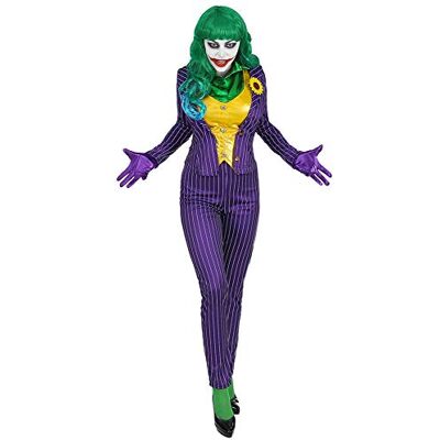 shoperama Mad Joker Damen Kostüm Jackett Weste Hose Bluse Handschuhe shoperama Mad Joker Damen Kostüm Jackett Weste Hose Bluse Handschuhe