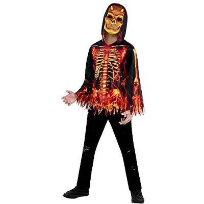 Bristol Novelty 1000766S000 Kostüm Feuerteufel, für Jungen, mehrfarbig, 7–8 Jahre Halloween Bristol Novelty 1000766S000 Kostüm Feuerteufel, für Jungen, mehrfarbig, 7–8 Jahre Halloween