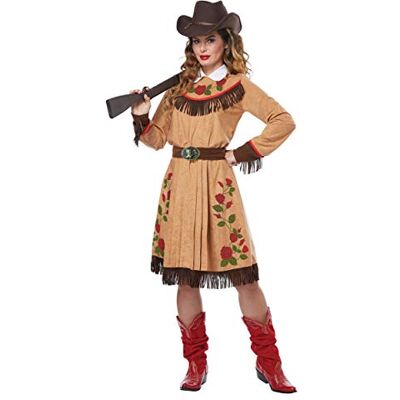 California Costumes Damen Cowgirl-Annie Oakley-Erwachsenenkostüm Kostüme in Erwachsenengröße, Hellbraun, XL California Costumes Damen Cowgirl-Annie Oakley-Erwachsenenkostüm Kostüme in Erwachsenengröße, Hellbraun, XL