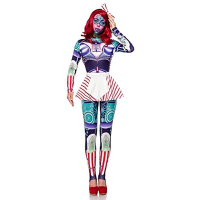 Mask Paradise Science Fiction Kostüm aus Overall: 82% Polyester, 18% Elasthan, Rock, Schürze und Fliege: 80% Polyester, 20% Elasthan, in der Größe: L 80181-105-026 Mask Paradise Science Fiction Kostüm aus Overall: 82% Polyester, 18% Elasthan, Rock, Schürze und Fliege: 80% Polyester, 20% Elasthan, in der Größe: L 80181-105-026