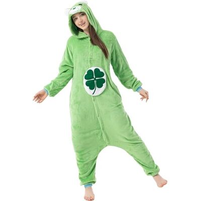 Katara 1744 Glücksbärchi Onesie Kleeblatt-Kostüm, Lucky Bär, Party, Karnevals-Kostüm, Verkleidung zum Fasching, Schlafanzug, Hausanzug, Jogginganzug, Cosplay, Tierkostüm Grün Katara 1744 Glücksbärchi Onesie Kleeblatt-Kostüm, Lucky Bär, Party, Karnevals-Kostüm, Verkleidung zum Fasching, Schlafanzug, Hausanzug, Jogginganzug, Cosplay, Tierkostüm Grün