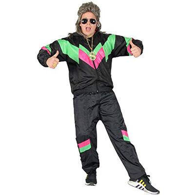 Foxxeo 80er Jahre Kostüm für Erwachsene Premium 80s Trainingsanzug Assianzug Assi Herren Größe S-XXXXL Fasching Karneval Anzug, Farbe Schwarz-grün-pink, Größe: XL Foxxeo 80er Jahre Kostüm für Erwachsene Premium 80s Trainingsanzug Assianzug Assi Herren Größe S-XXXXL Fasching Karneval Anzug, Farbe Schwarz-grün-pink, Größe: XL