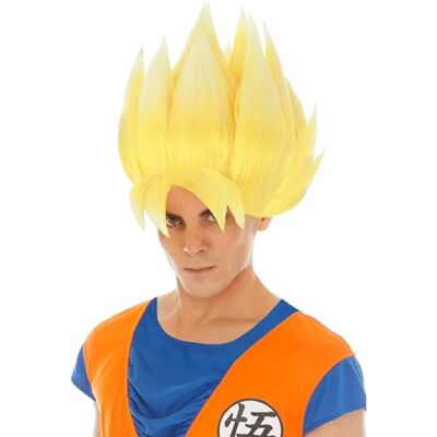 JADEO Goku Saiyan Blond Perücke - Offizielle Dragon Ball Z Lizenz JADEO Goku Saiyan Blond Perücke - Offizielle Dragon Ball Z Lizenz