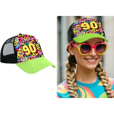 FIESTAS GUIRCA 90er Jahre Mütze Mehrfarbig (Einheitsgröße) Kostümzubehör für 80er Jahre Partys und Retro-Feiern Ideal für Karneval und Halloween Unisex Mehrfarbig FIESTAS GUIRCA 90er Jahre Mütze Mehrfarbig (Einheitsgröße) Kostümzubehör für 80er Jahre Partys und Retro-Feiern Ideal für Karneval und Halloween Unisex Mehrfarbig