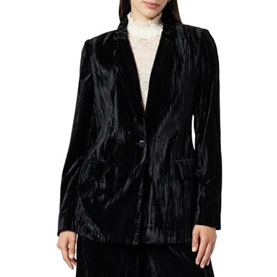 The Drop Blazer für Damen, Blake Lang, Schwarzer Samt, M The Drop Blazer für Damen, Blake Lang, Schwarzer Samt, M