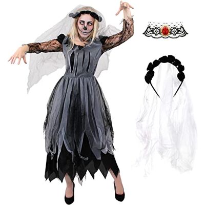 I LOVE FANCY DRESS Halloween-Kostüm für Damen – Schwarz – perfekt für Halloween oder Jede Kostümparty – Größe: M I LOVE FANCY DRESS Halloween-Kostüm für Damen – Schwarz – perfekt für Halloween oder Jede Kostümparty – Größe: M