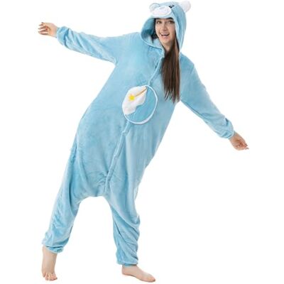 Katara Glücksbärchi Blau Schlummerbärchi XL, Jumpsuit, Onesie, Karneval, Overall, Party, Karnevals-Kostüm, Verkleidung zum Fasching, Schlafanzug,Cosplay, Tierkostüm für Erwachsene Katara Glücksbärchi Blau Schlummerbärchi XL, Jumpsuit, Onesie, Karneval, Overall, Party, Karnevals-Kostüm, Verkleidung zum Fasching, Schlafanzug,Cosplay, Tierkostüm für Erwachsene