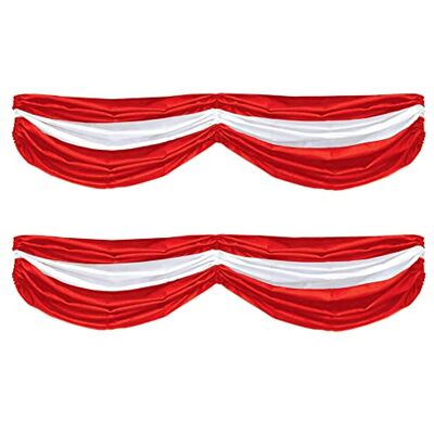 Beistle Wimpelkette aus Polyester mit verstellbaren Kordelzügen, für Zirkusthema, Karneval, Party, Dekoration, 2 Stück, Rot und Weiß Beistle Wimpelkette aus Polyester mit verstellbaren Kordelzügen, für Zirkusthema, Karneval, Party, Dekoration, 2 Stück, Rot und Weiß