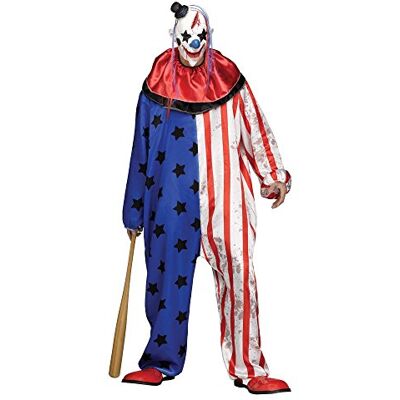 shoperama Evil Clown Herren-Kostüm Overall mit Sternen inklusive Maske Horror Killer Halloween Gr. L-XXL shoperama Evil Clown Herren-Kostüm Overall mit Sternen inklusive Maske Horror Killer Halloween Gr. L-XXL