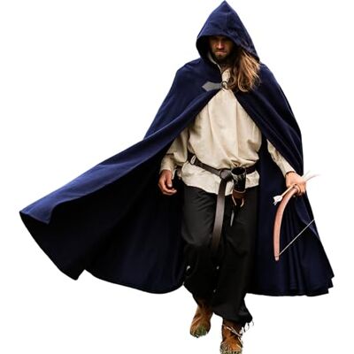 Leonardo Carbone ® Unisex Mittelalter Wollumhang mit Wolfsschließe Tjark Mittelalter Kleidung Damen & Herren, Cape Männer, Hobbit Kostüm, LARP, Wikinger, Cosplay Herren, Halloween, Karneval Leonardo Carbone ® Unisex Mittelalter Wollumhang mit Wolfsschließe Tjark Mittelalter Kleidung Damen & Herren, Cape Männer, Hobbit Kostüm, LARP, Wikinger, Cosplay Herren, Halloween, Karneval
