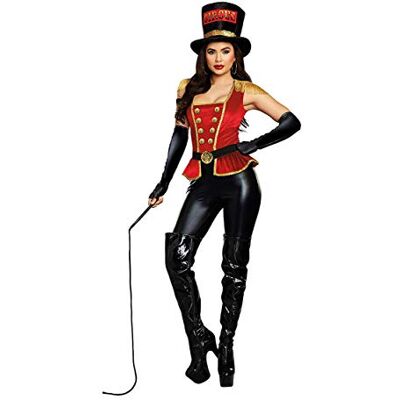 Dreamgirl Damen Lion Tamer Erwachsenenkostüm, Rot/Schwarz, M (4er Pack) Dreamgirl Damen Lion Tamer Erwachsenenkostüm, Rot/Schwarz, M (4er Pack)