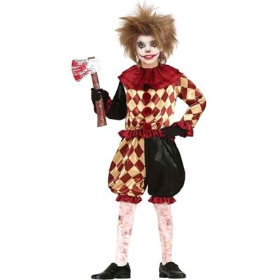 FIESTAS GUIRCA Horror-Clown-Kostüm für Kinder (5-6 Jahre) T-Shirt, Kragen und Hose Gruselige Clown-Kostüme für Halloween, Karneval und Kostümpartys Ideal für Kinder Dunkelrot und Beige FIESTAS GUIRCA Horror-Clown-Kostüm für Kinder (5-6 Jahre) T-Shirt, Kragen und Hose Gruselige Clown-Kostüme für Halloween, Karneval und Kostümpartys Ideal für Kinder Dunkelrot und Beige